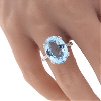 Anello Fanton Gioielli Donna ANELLI ACQUAMARINA in Oro bianco Acquamarina 11.62 Ct BROR-171-52 - BROR-171-52